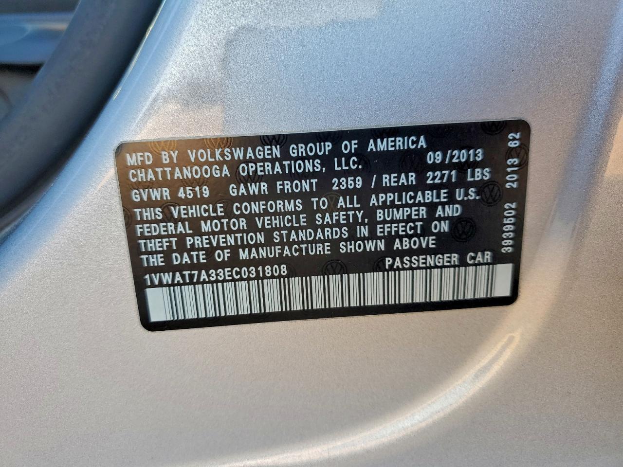 2014 Volkswagen Passat s