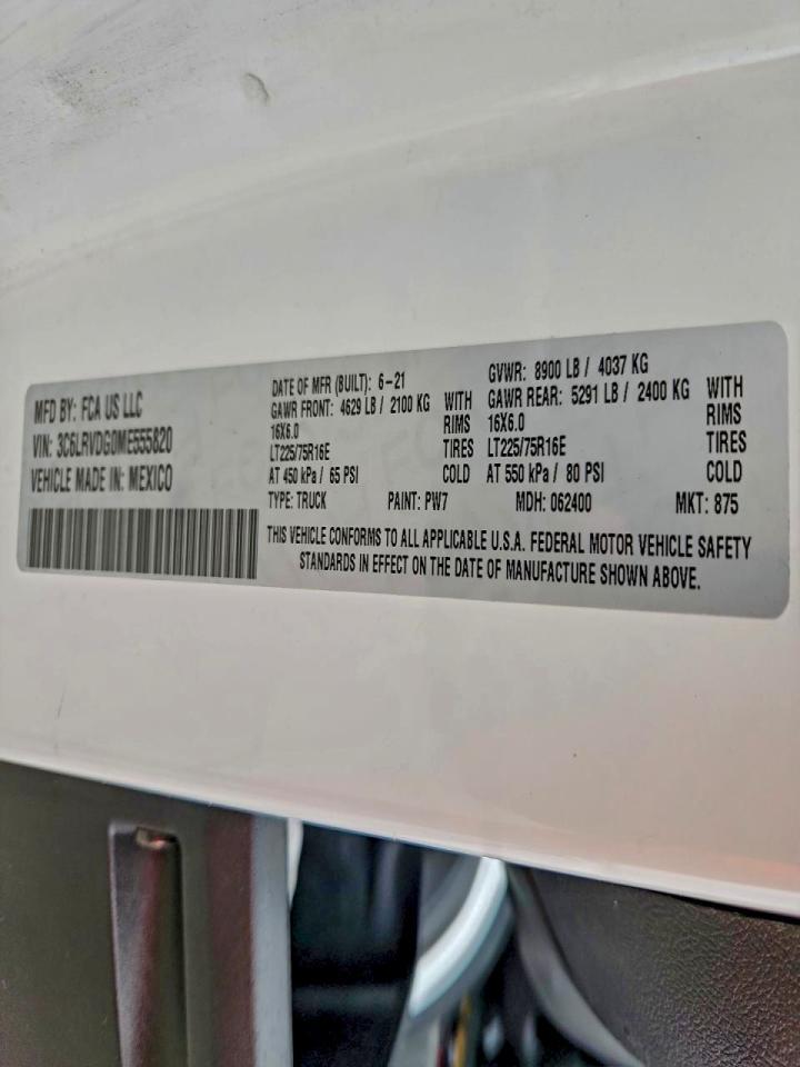 2021 Dodge RAM Promaster 2500 Delivery Van