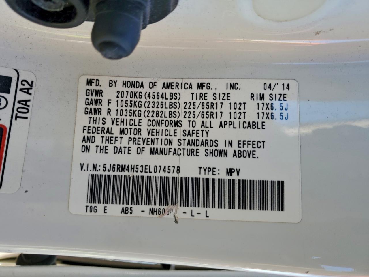 2014 Honda Cr-v ex