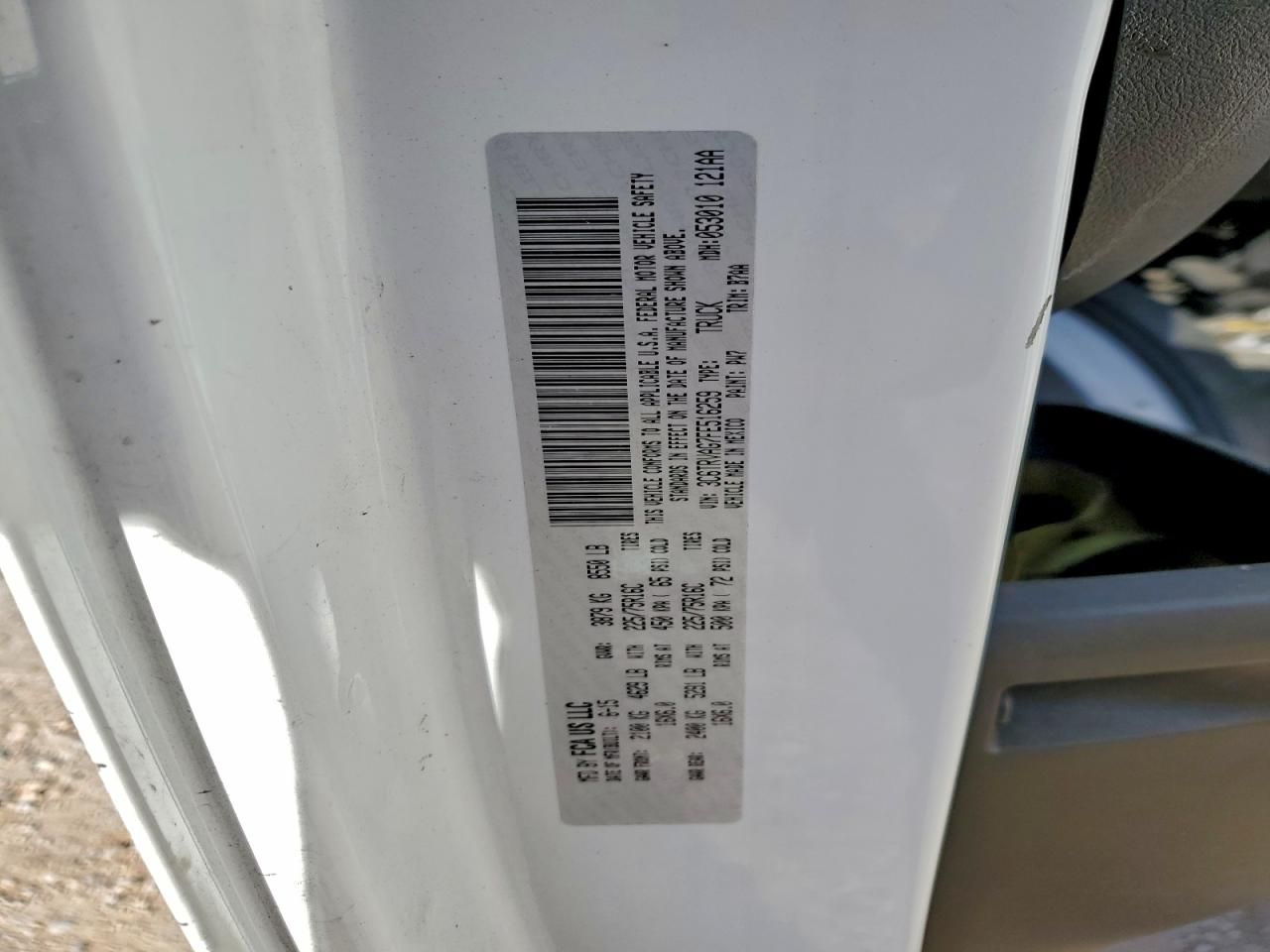 2015 Dodge Ram Promaster 1500 1500 Standard