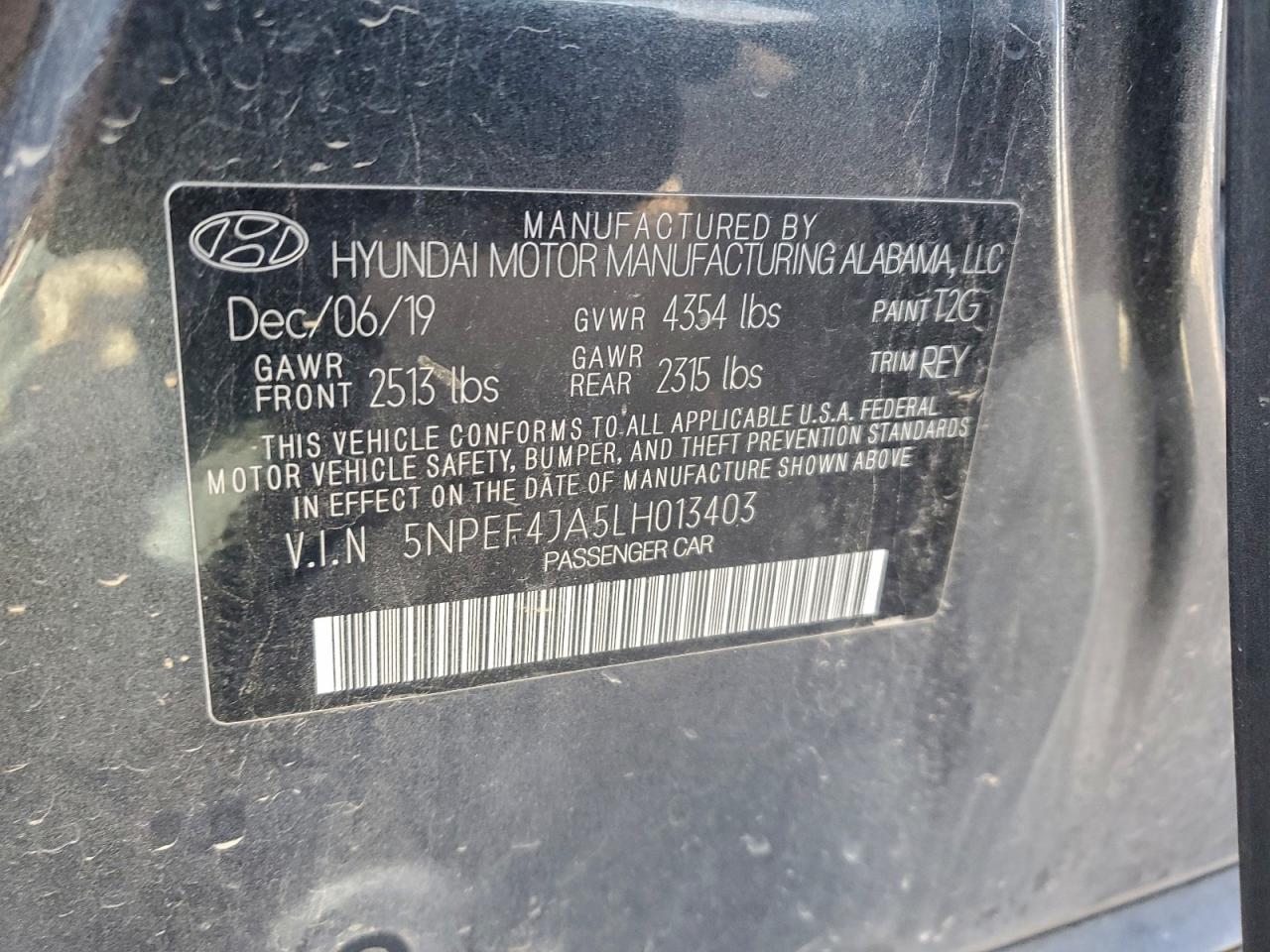 2020 Hyundai Sonata sel