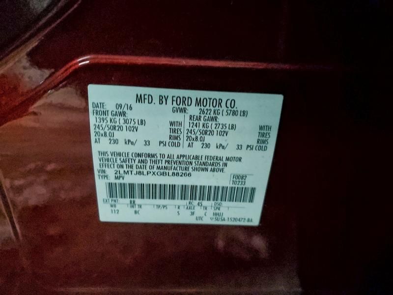 2016 Lincoln Mkx Reserve