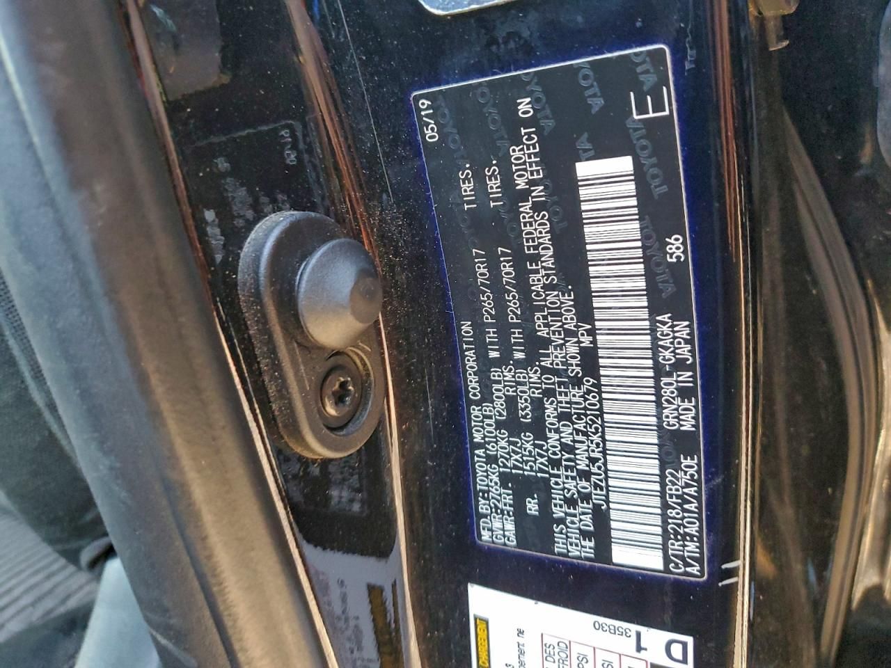 2019 Toyota 4runner SR5