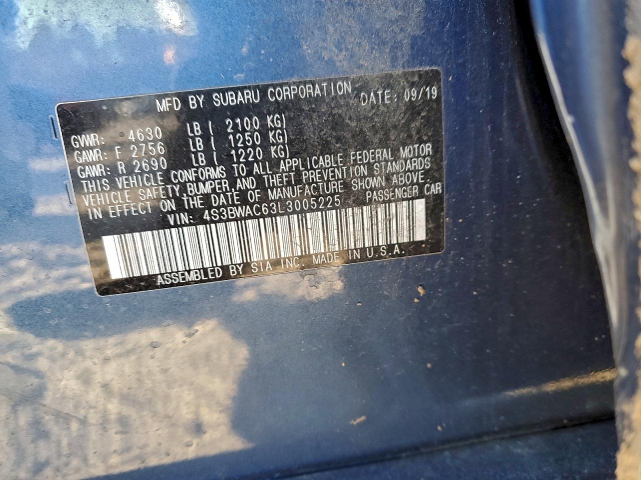 2020 Subaru Legacy Premium