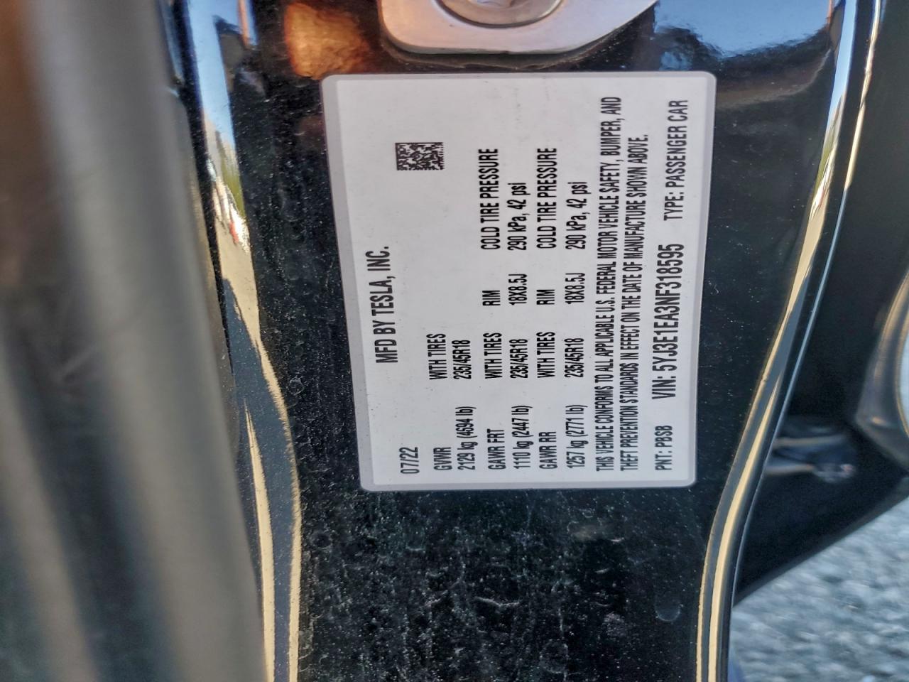 2022 Tesla Model 3