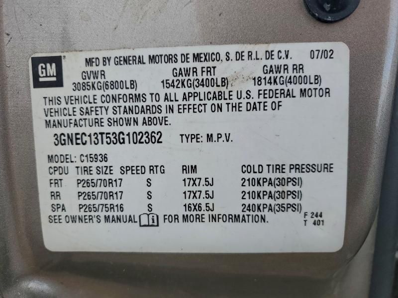 2003 Chevrolet Avalanche C1500