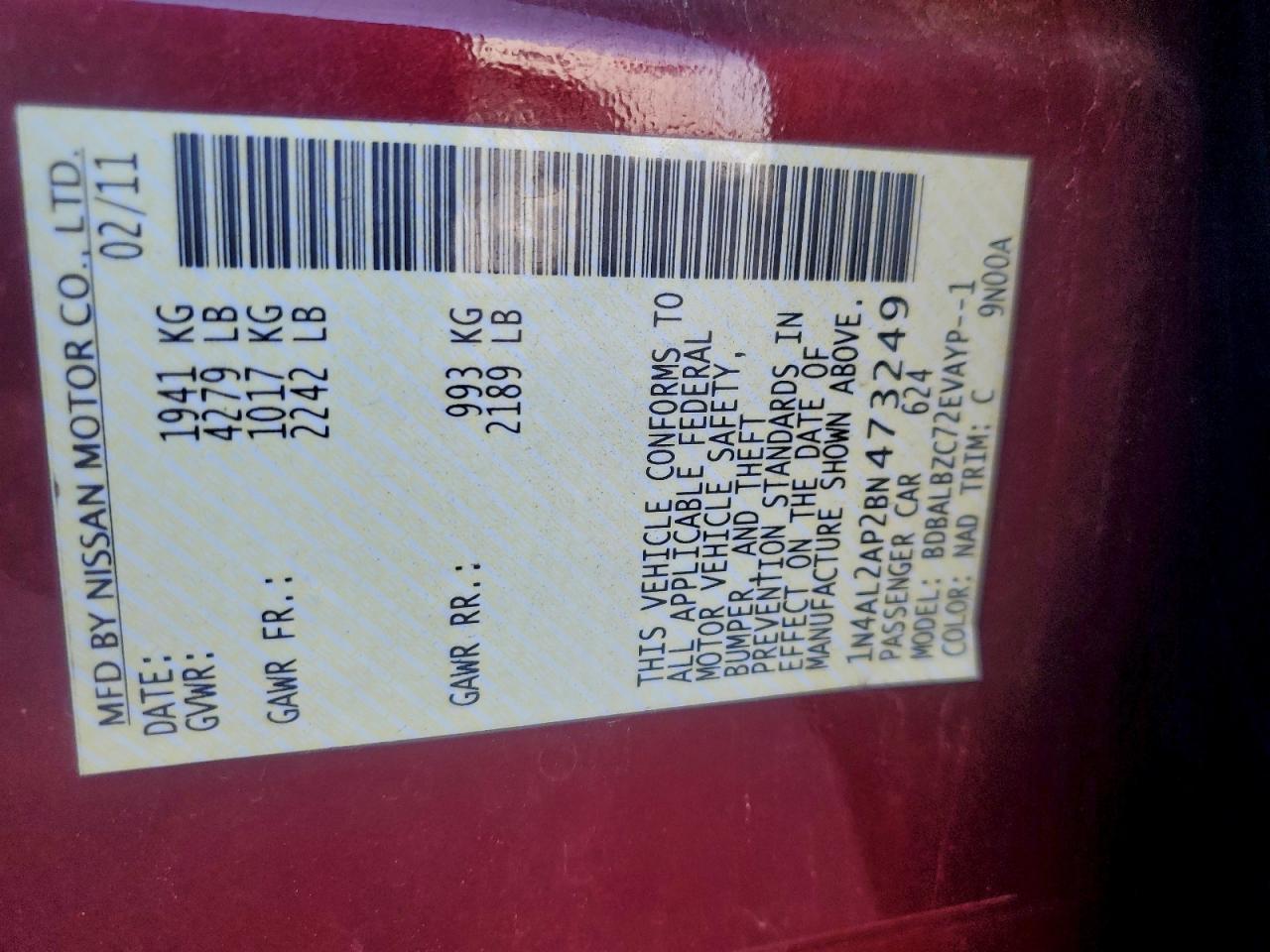 2011 Nissan Altima Base