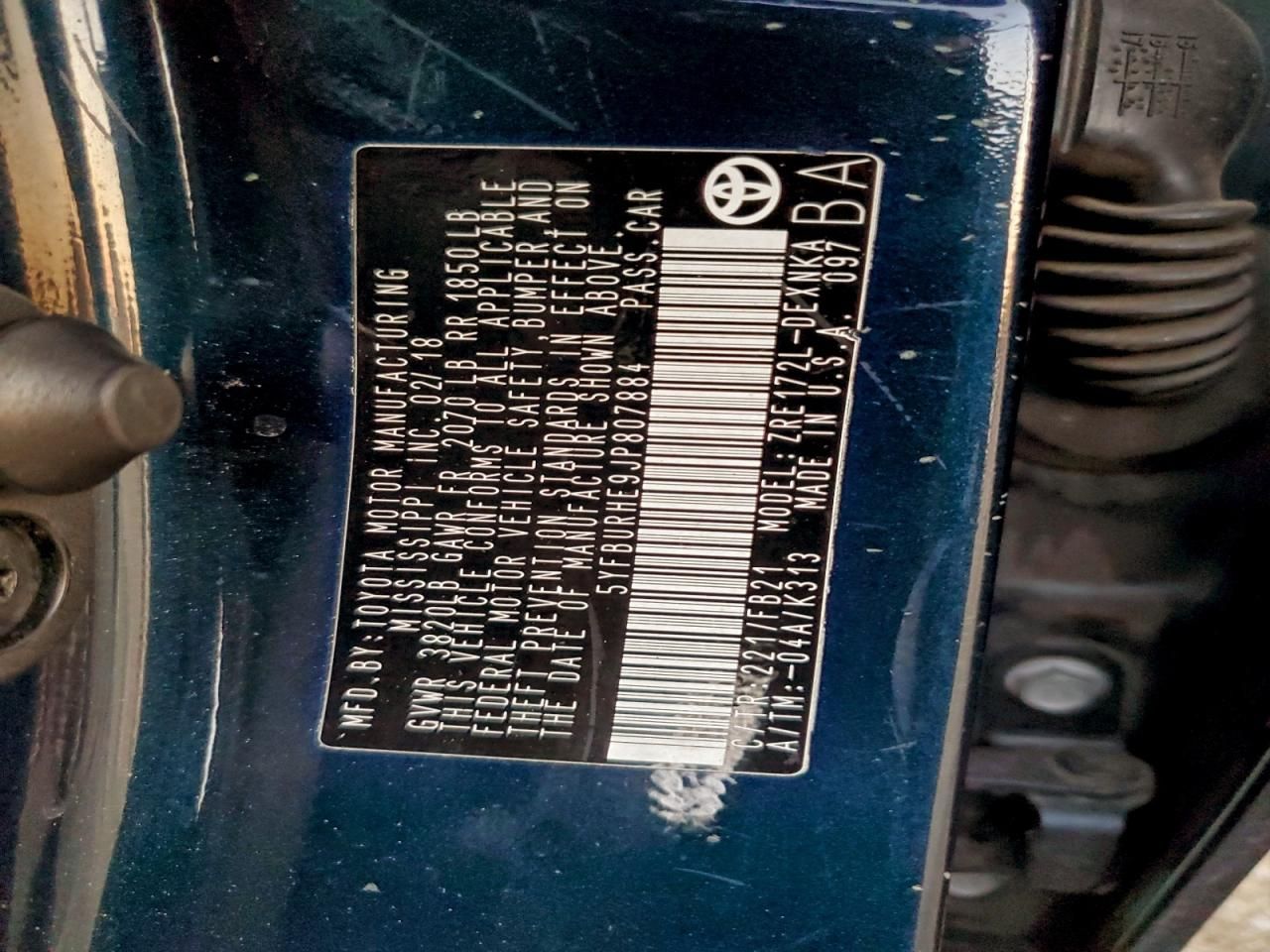 2018 Toyota Corolla l