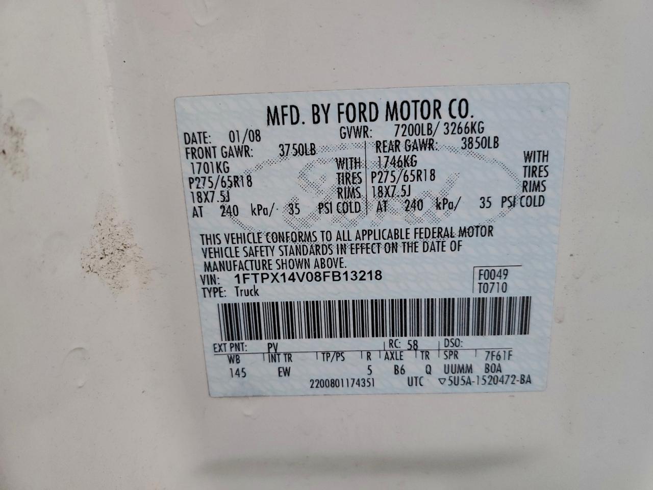 2008 Ford F150