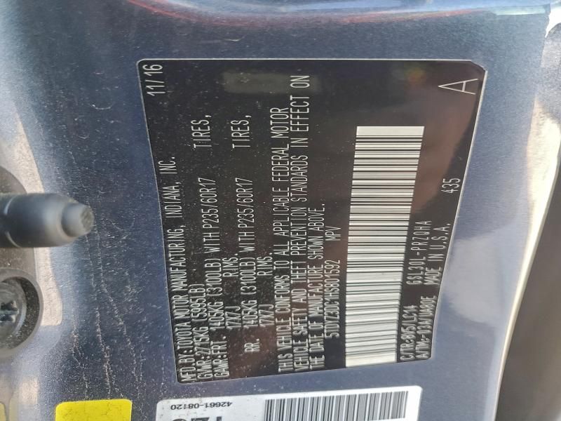 2017 Toyota Sienna xle