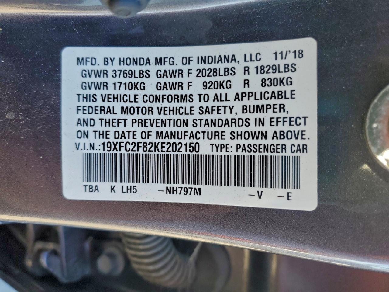 2019 Honda Civic Sport