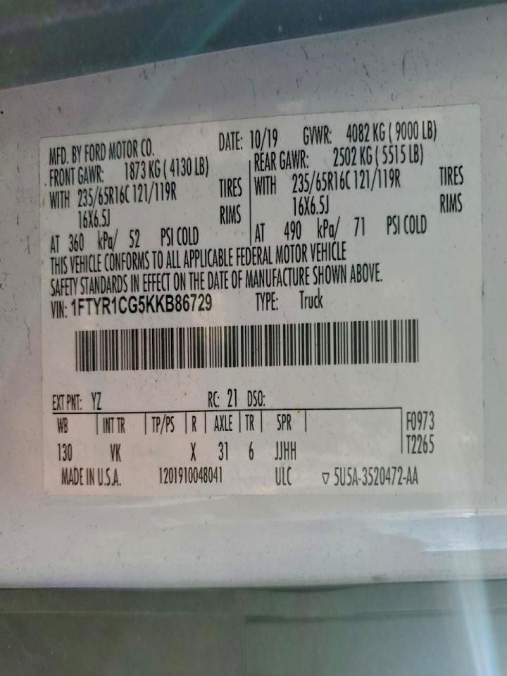 2019 Ford Transit 250 Delivery van