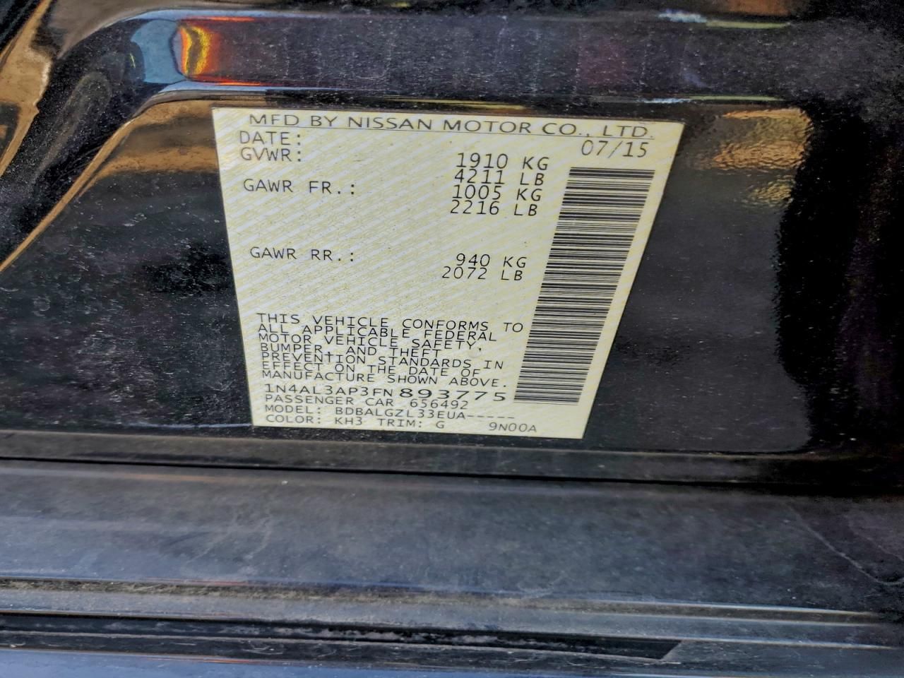 2015 Nissan Altima 2.5