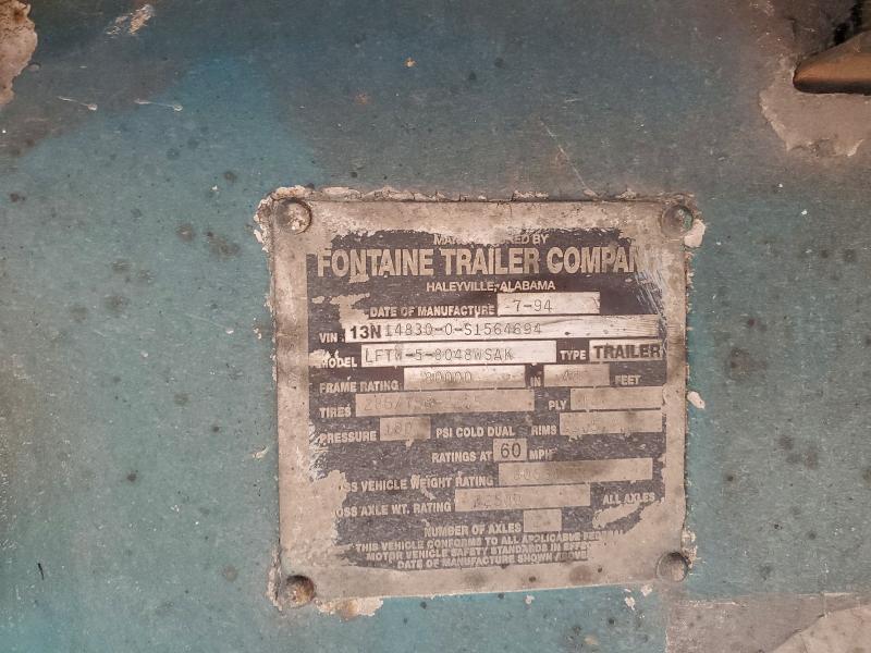 1995 Fontaine Flatbed Trailer