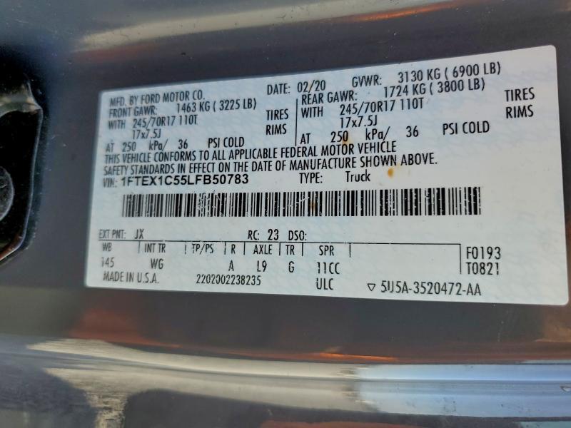 2020 Ford F150 Super cab