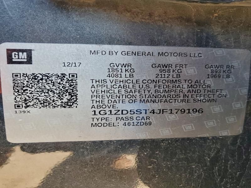 2018 Chevrolet Malibu lt