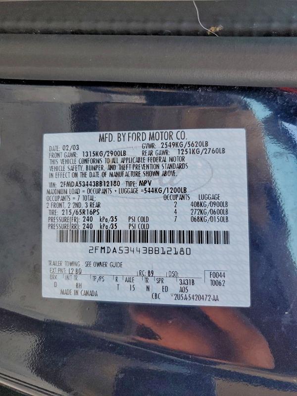 2003 Ford Windstar sel