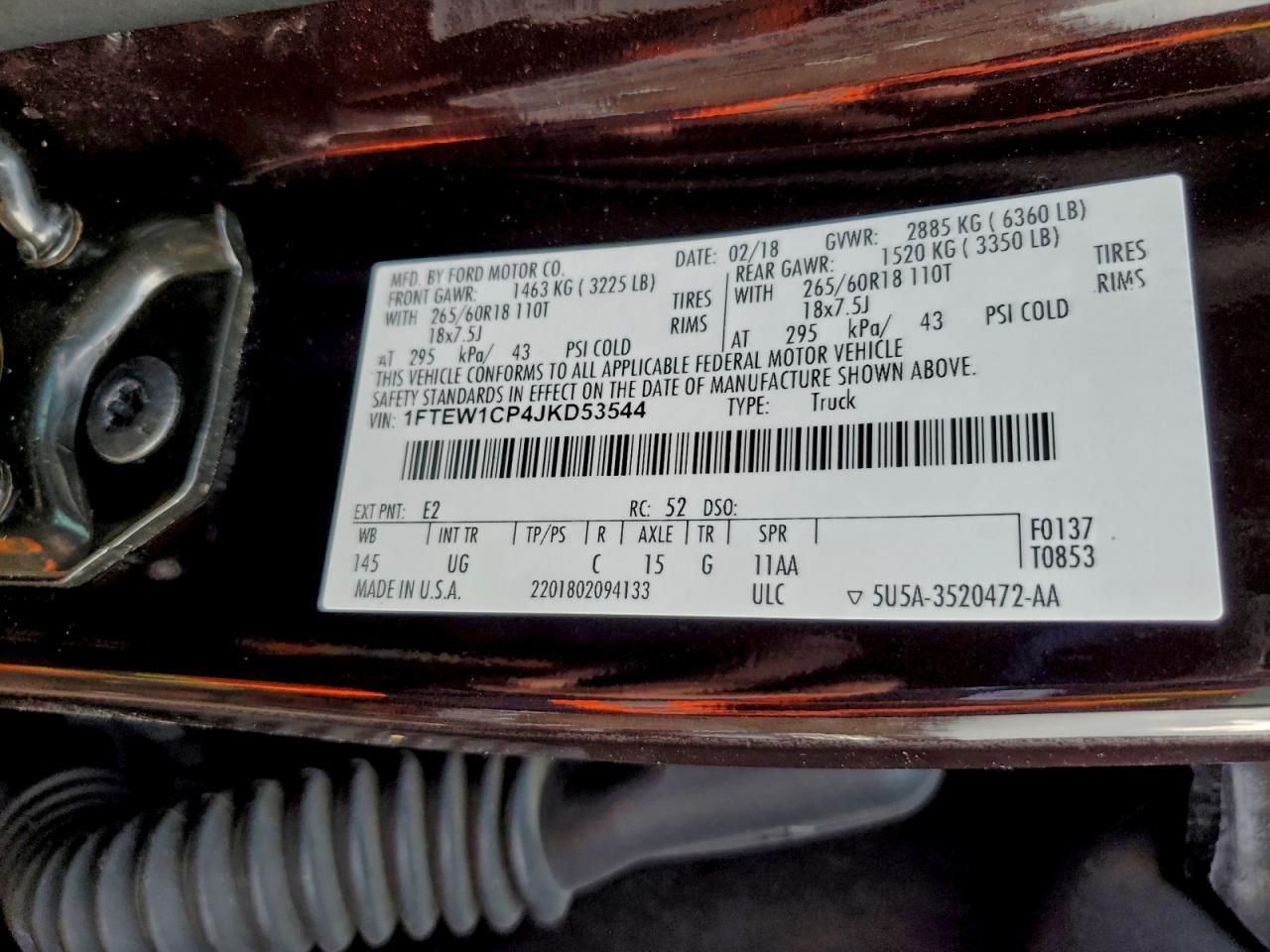 2018 Ford F150 Supercrew