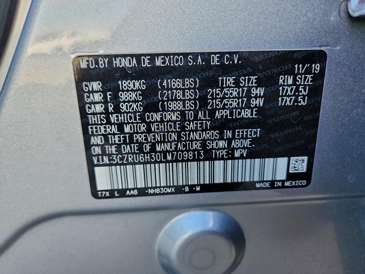 2020 Honda Hr-v lx