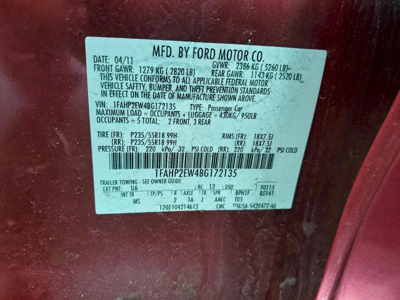 2011 Ford Taurus sel