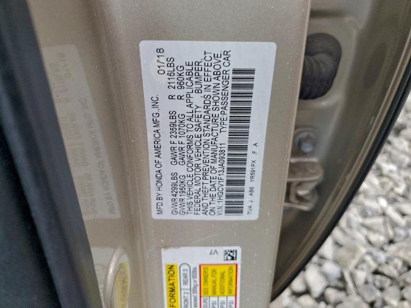 2018 Honda Accord lx