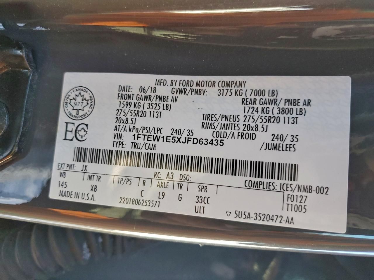 2018 Ford F150 Supercrew