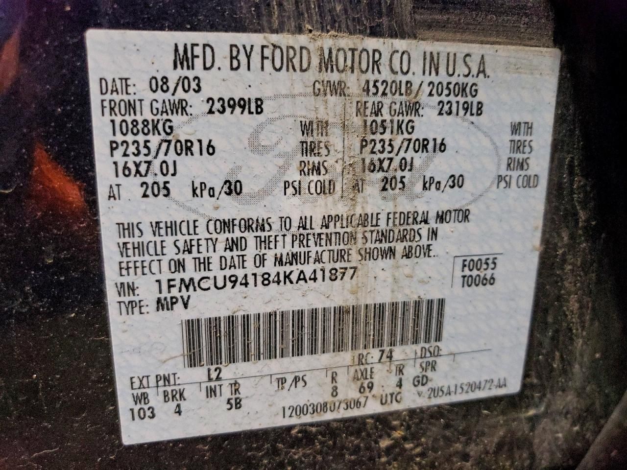 2004 Ford Escape Limited