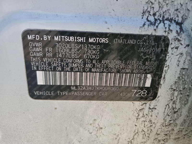 2019 Mitsubishi Mirage es
