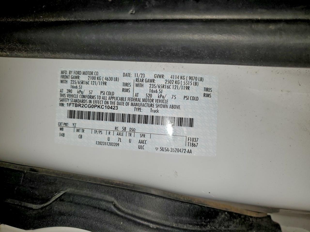 2023 Ford Transit 250 Delivery Van
