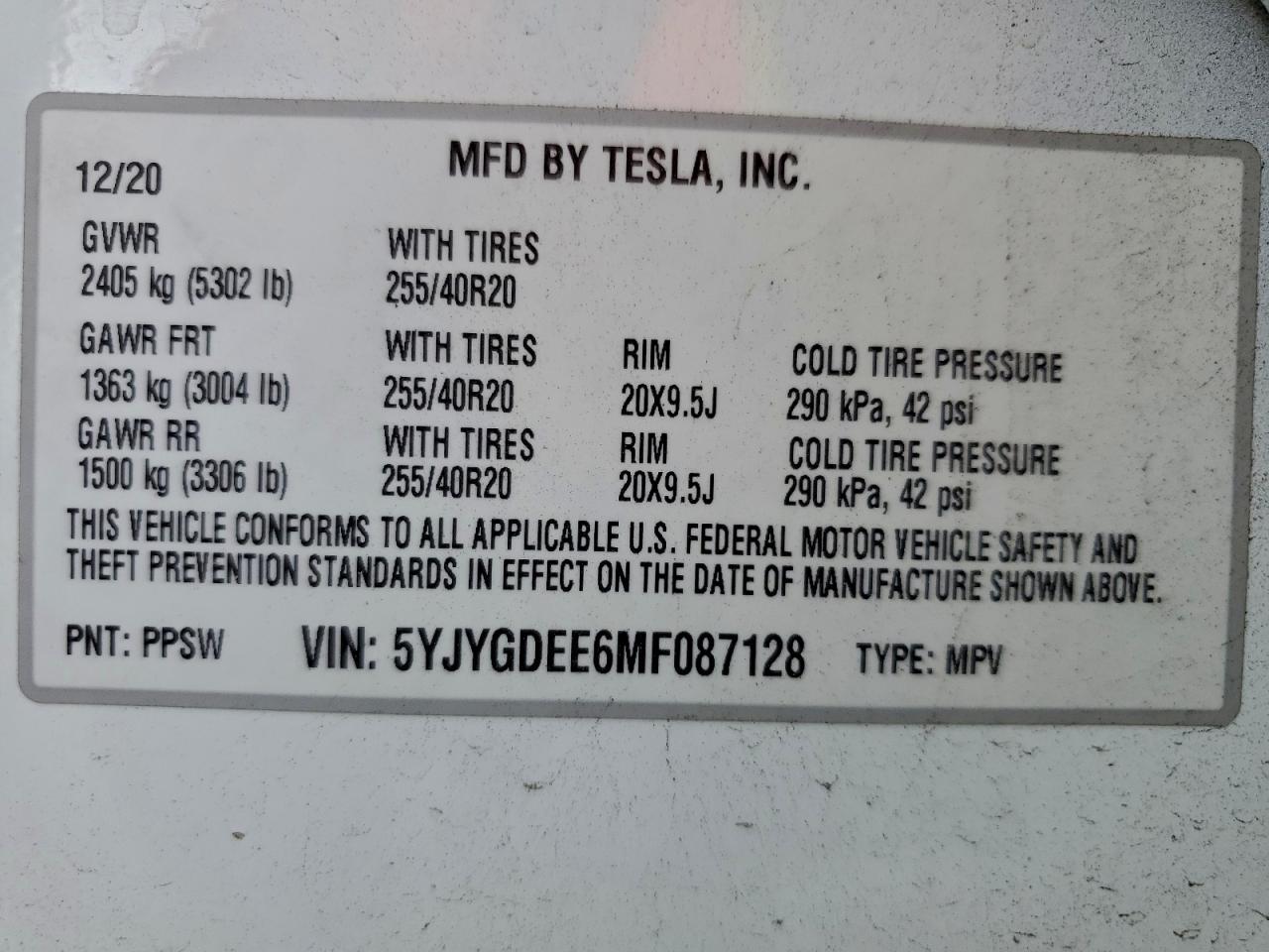 2021 Tesla Model y