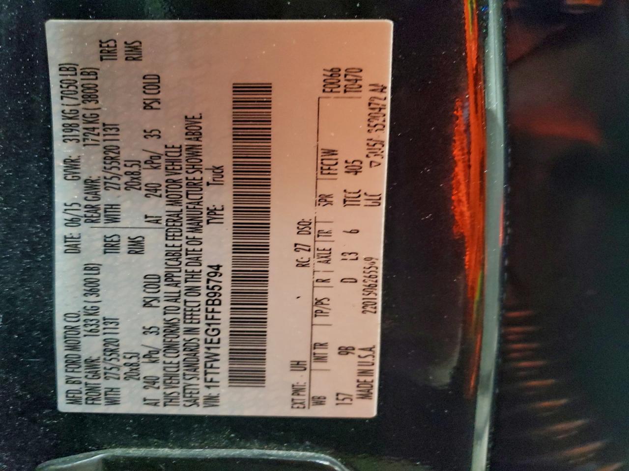 2015 Ford F150 Supercrew