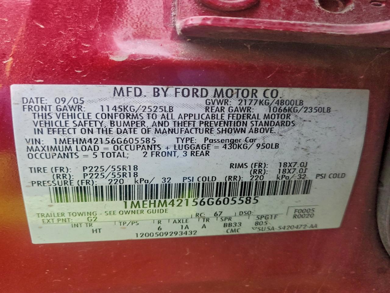 2006 Mercury Montego Premier