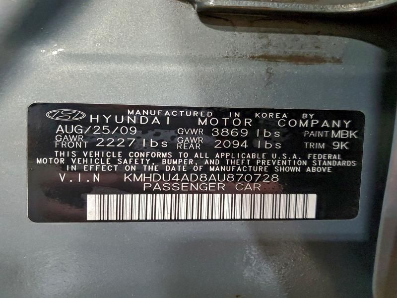 2010 Hyundai Elantra Blue