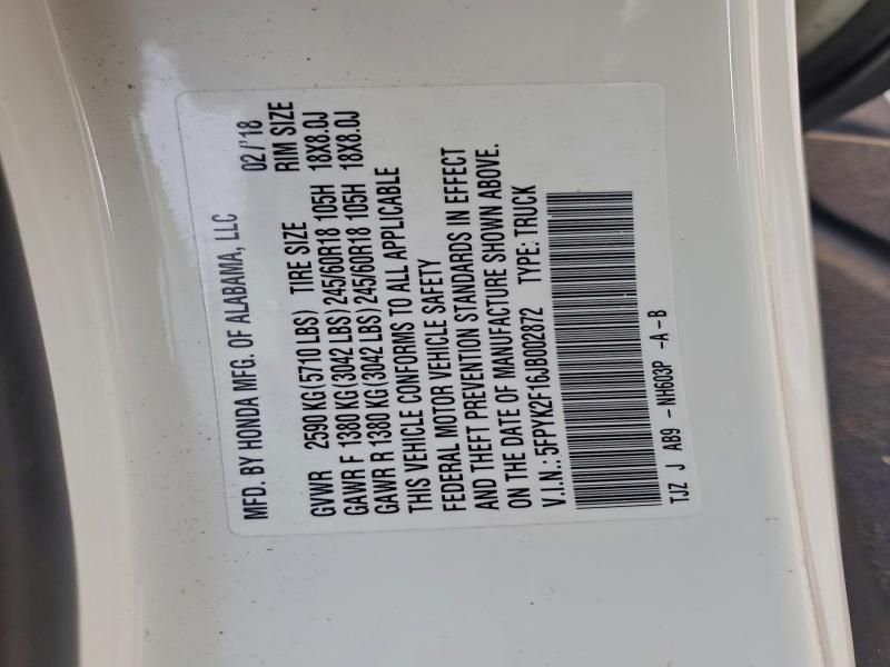 2018 Honda Ridgeline Sport