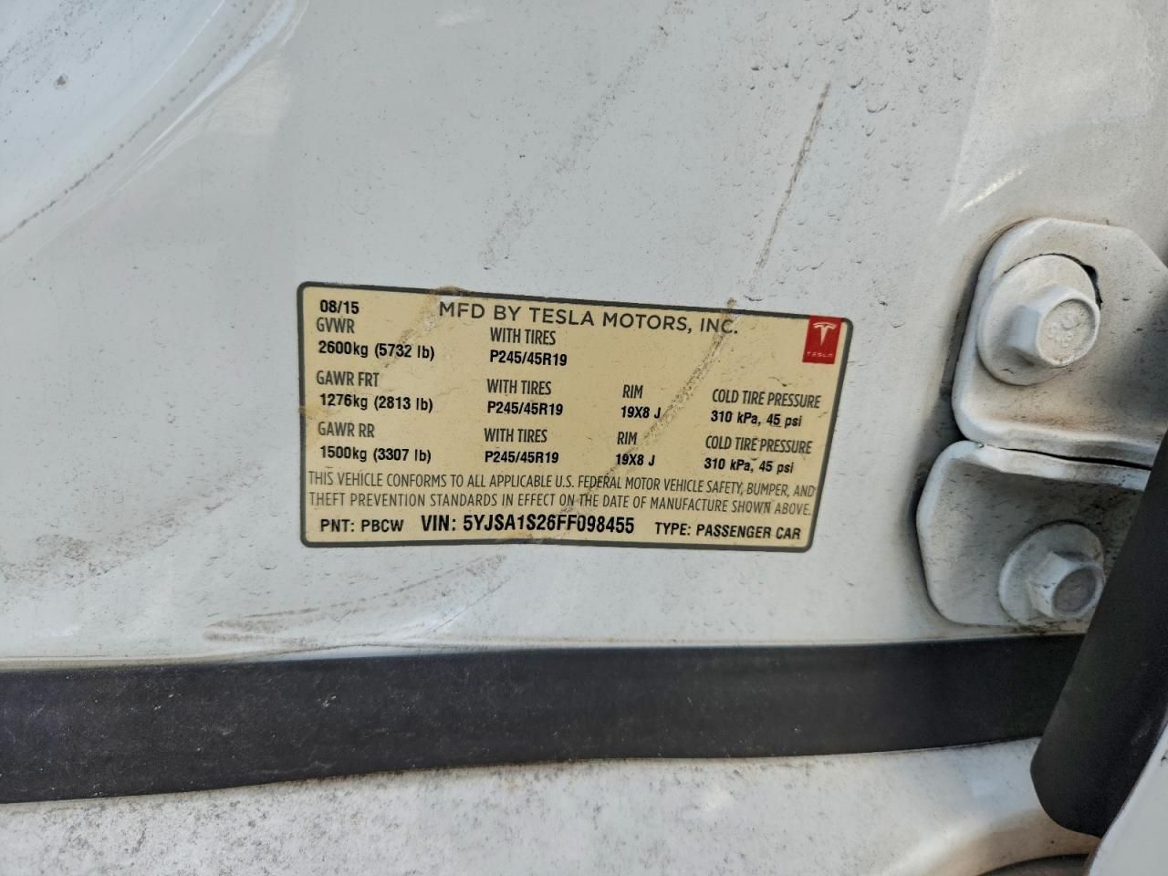 2015 Tesla Model s 70D