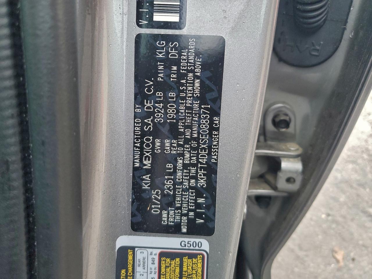 2025 KIA K4 lx