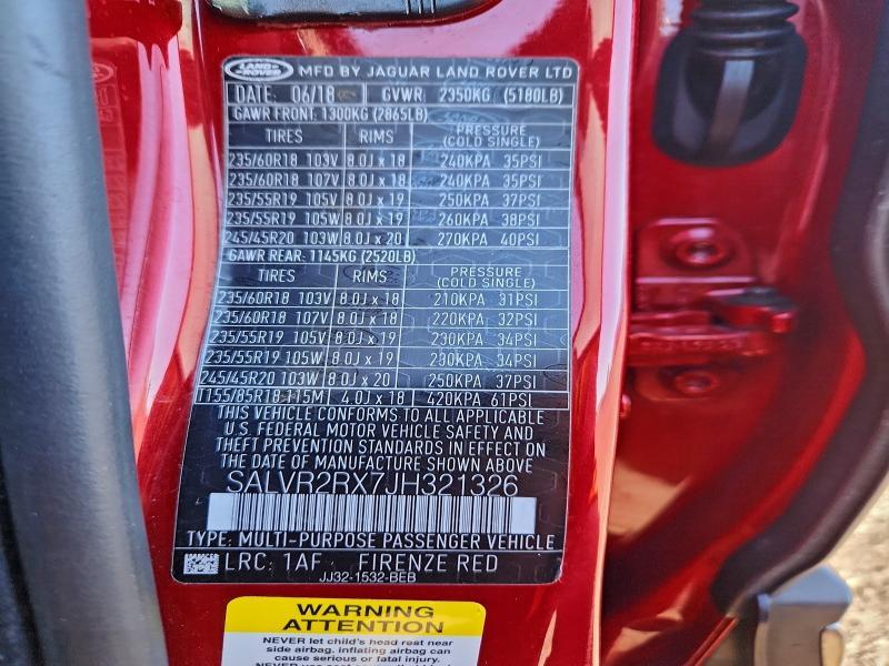 2018 Land Rover Range Rover Evoque hse