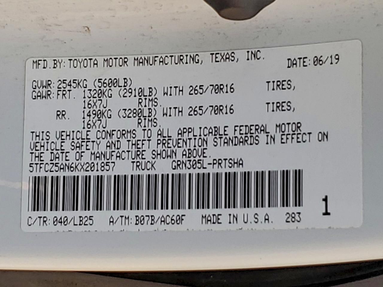 2019 Toyota Tacoma Double cab