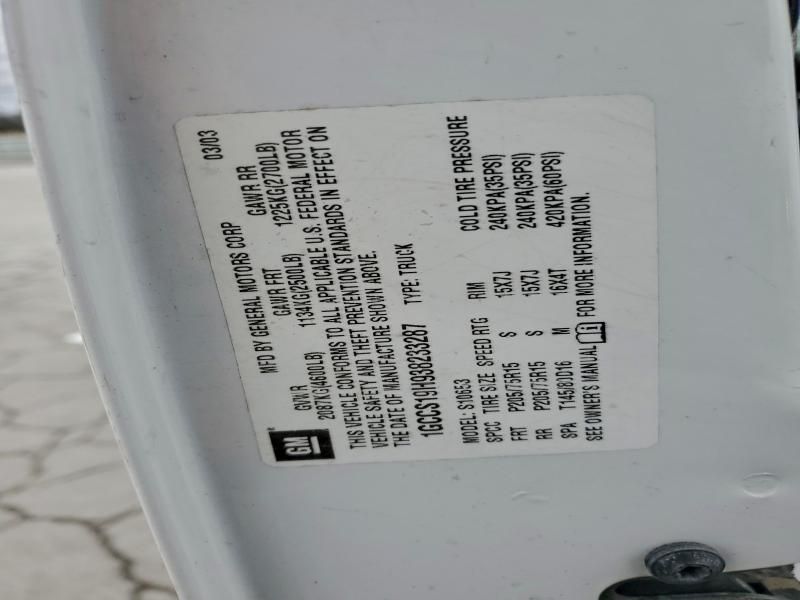 2003 Chevrolet S Truck S10