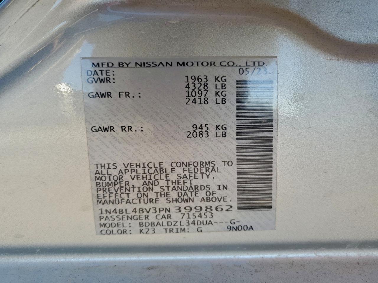 2023 Nissan Altima s