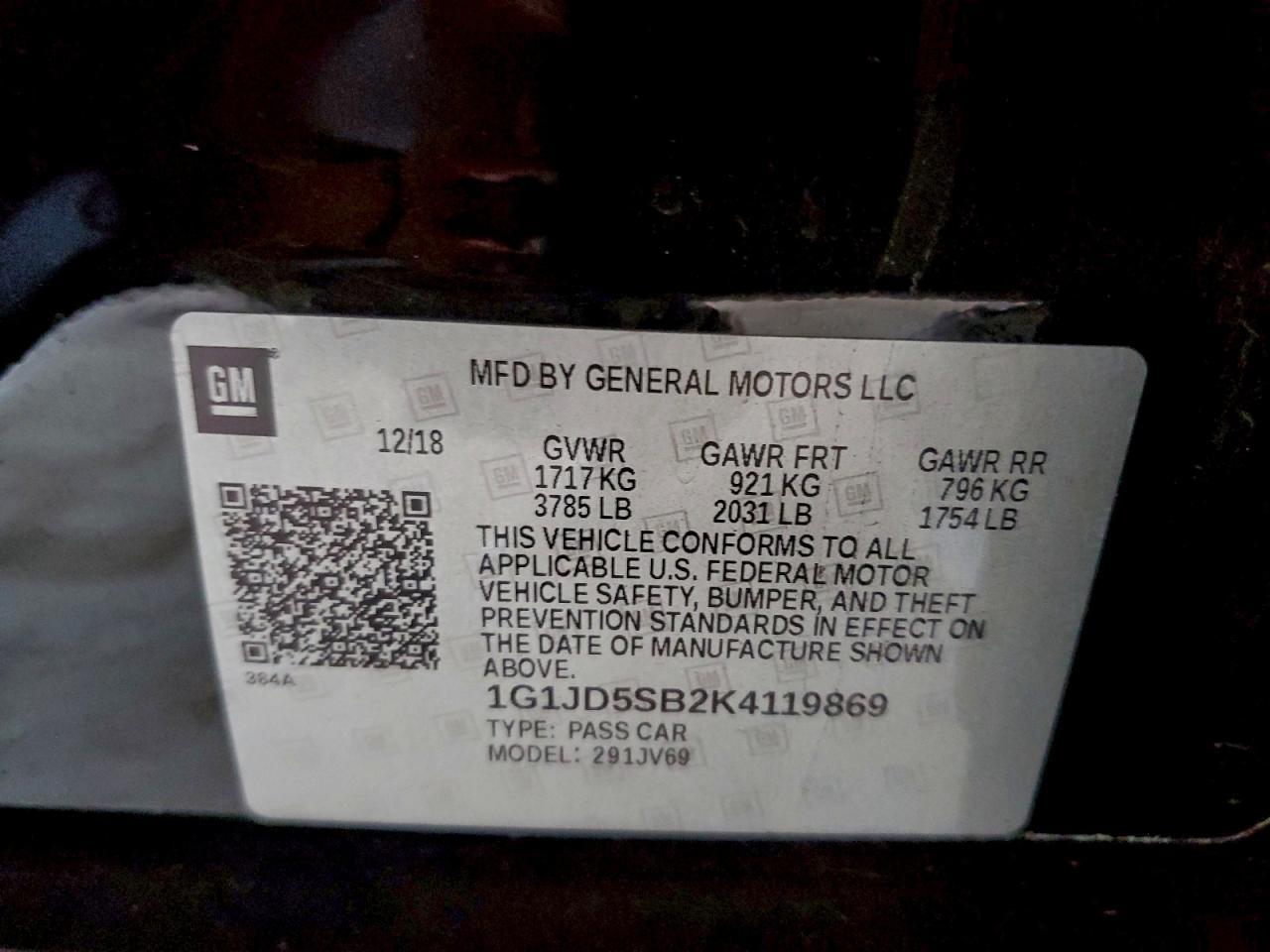 2019 Chevrolet Sonic lt