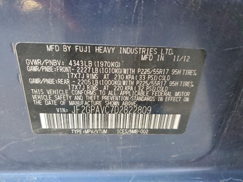 2013 Subaru Xv Crosstrek 2.0 Premium