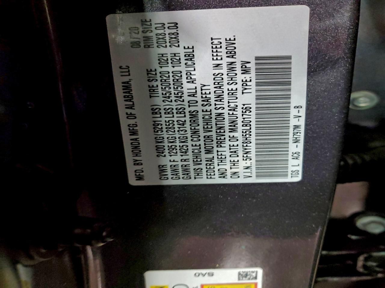 2020 Honda Passport exl