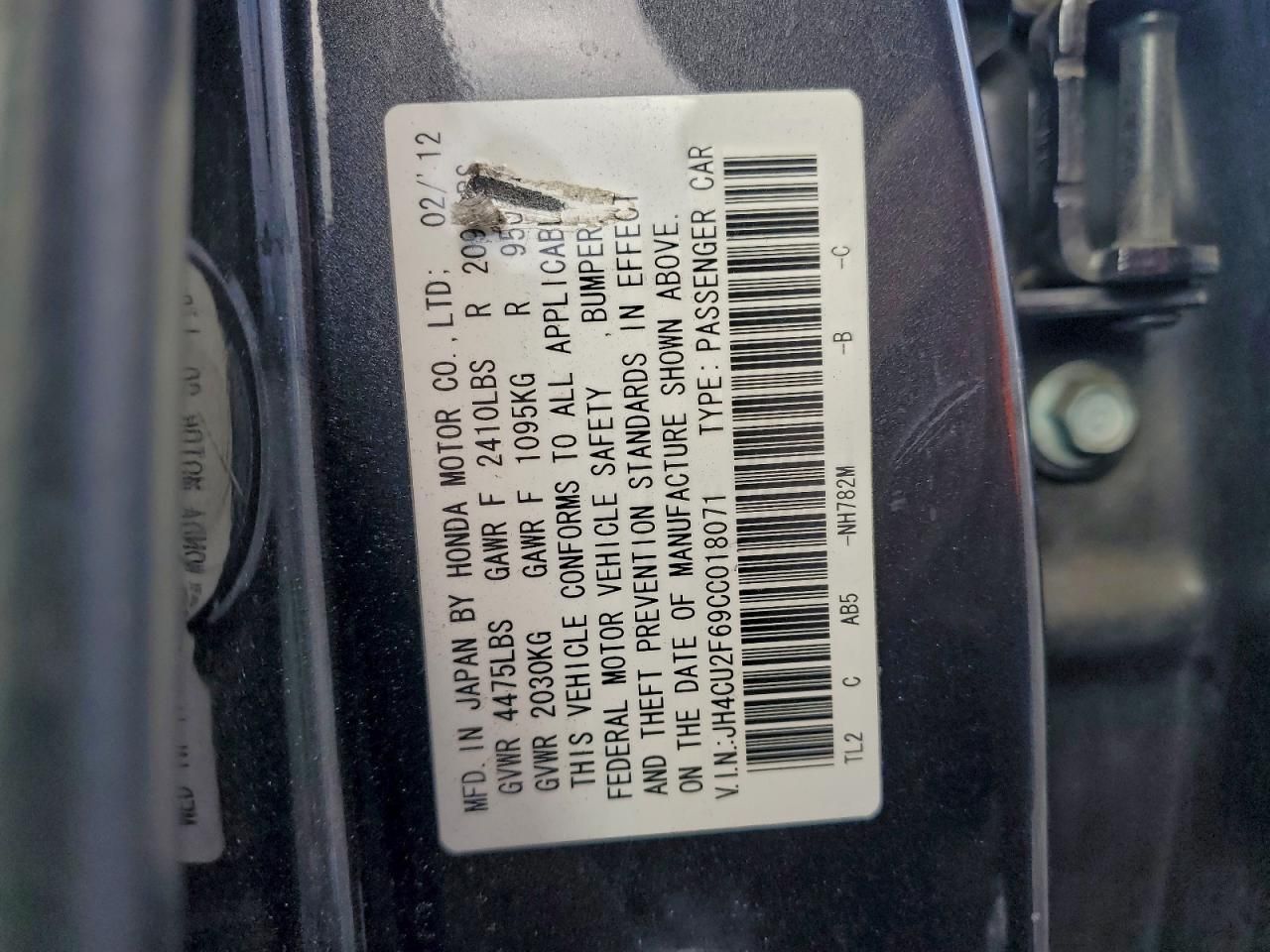 2012 Acura Tsx Tech