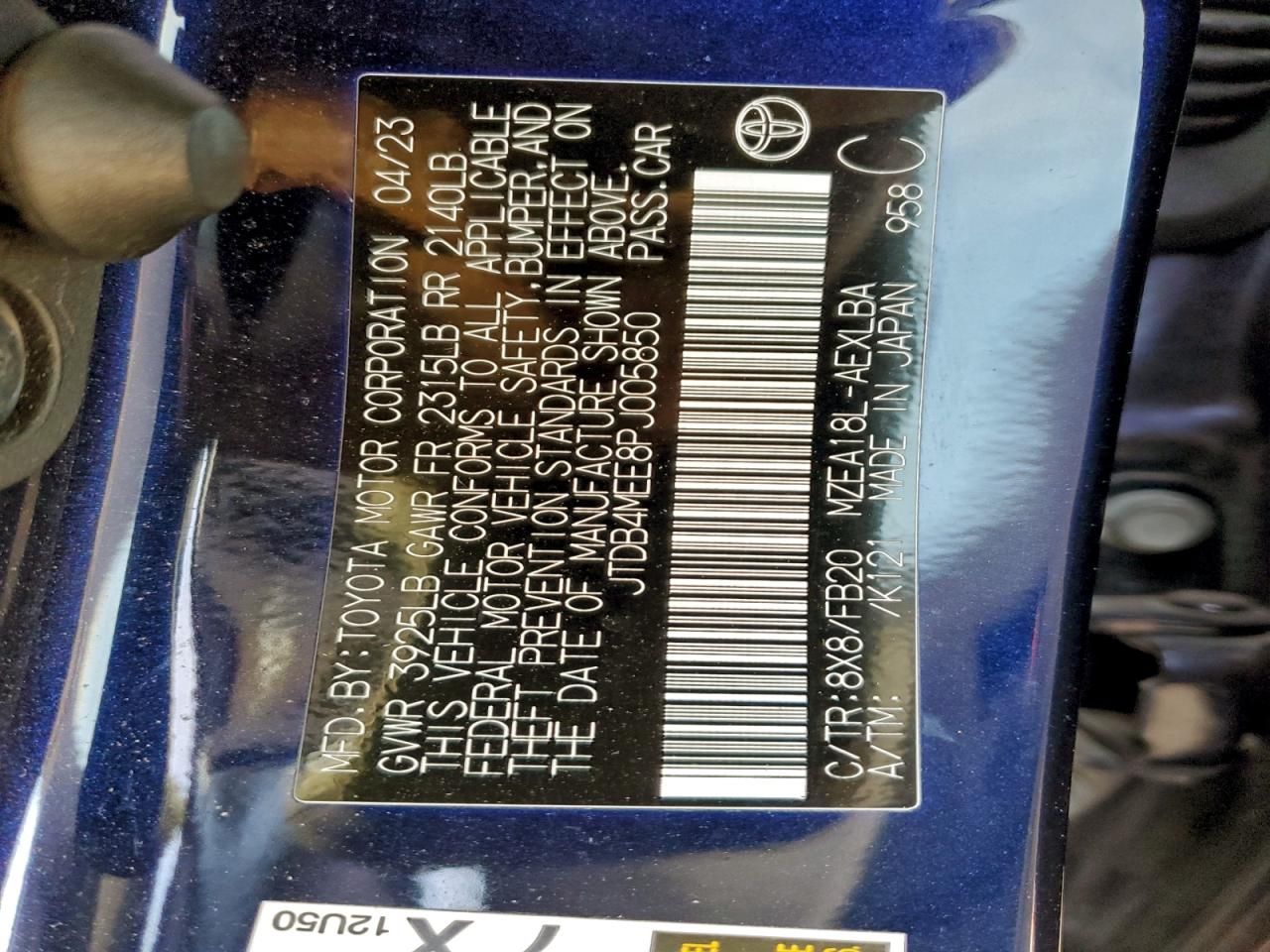 2023 Toyota Corolla le