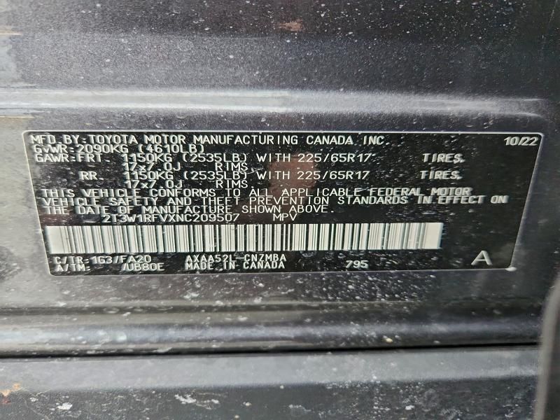 2022 Toyota Rav4 xle