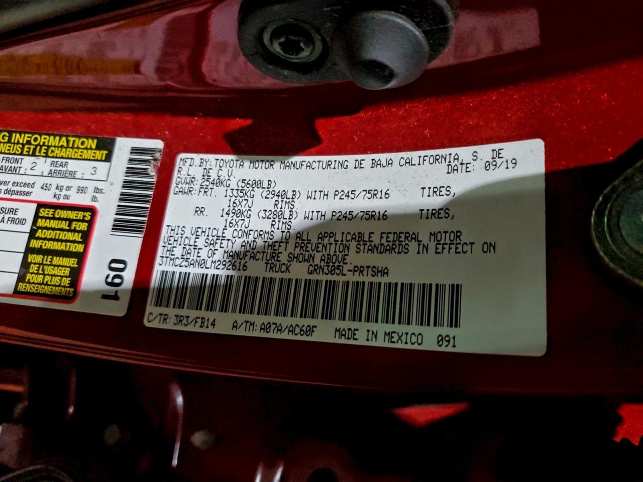 2020 Toyota Tacoma SR V6