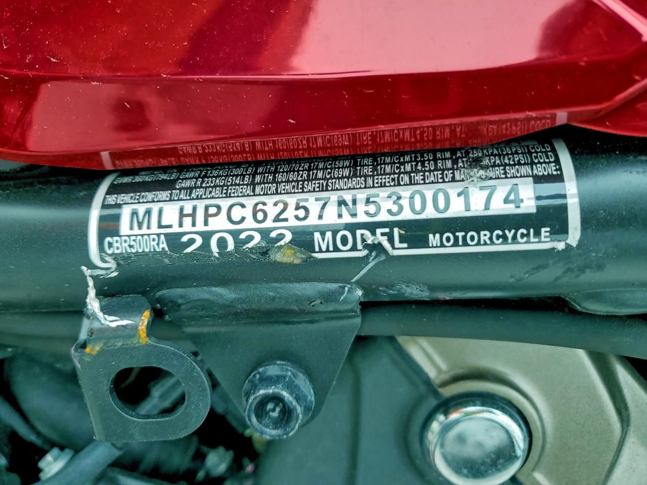 2022 Honda CBR500 RA