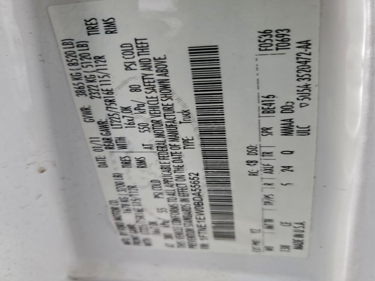 2011 Ford Econoline E150 van