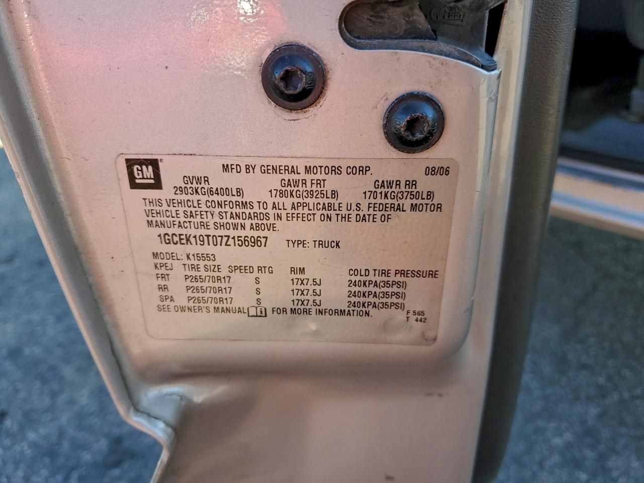 2007 Chevrolet Silverado K1500